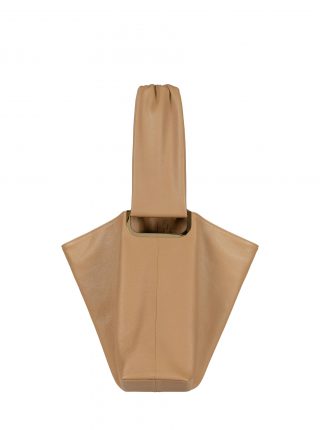 SHIFT shoulder bag in cashew calfskin leather | TSATSAS