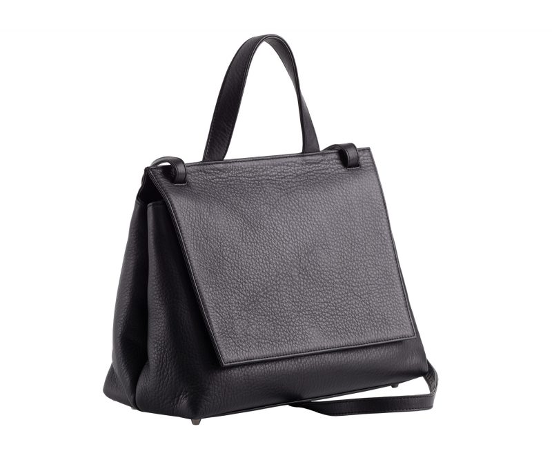 ADA shoulder bag in black calfskin leather | TSATSAS