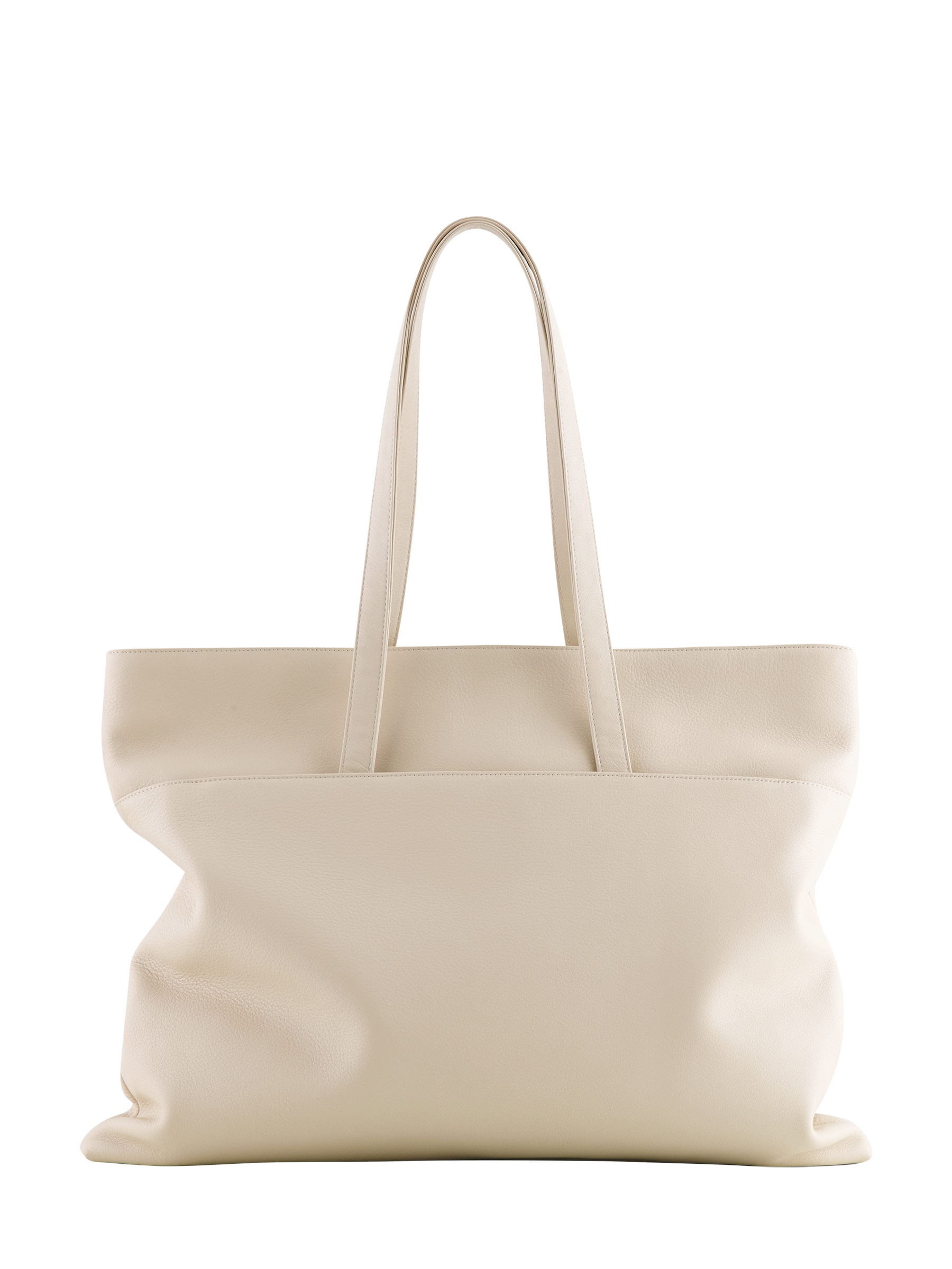ATLAS shoulder bag in ivory calfskin leather | TSATSAS