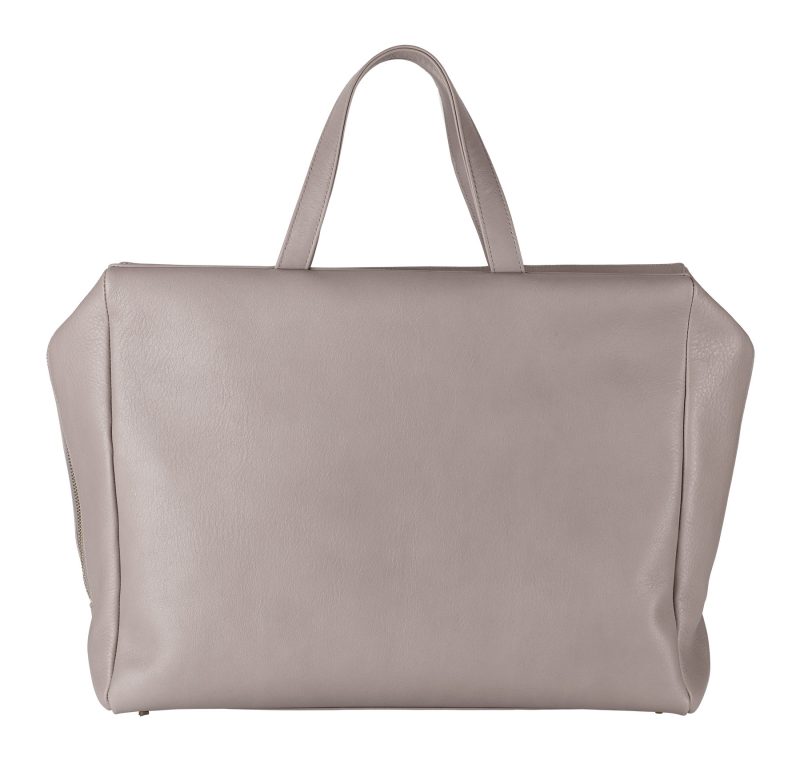 COEN tote bag in grey calfskin leather | TSATSAS