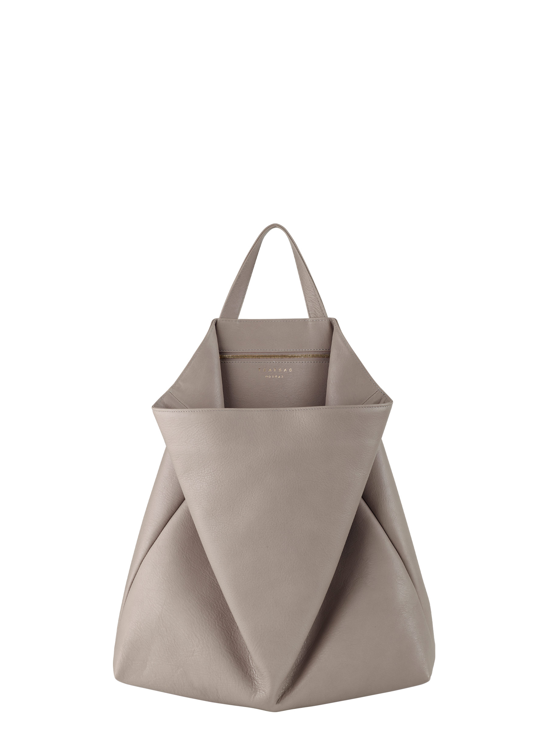 ◎TSATSAS FLUKE ブラウン FLUKE tote bag in grey calfskin leather | TSATSAS