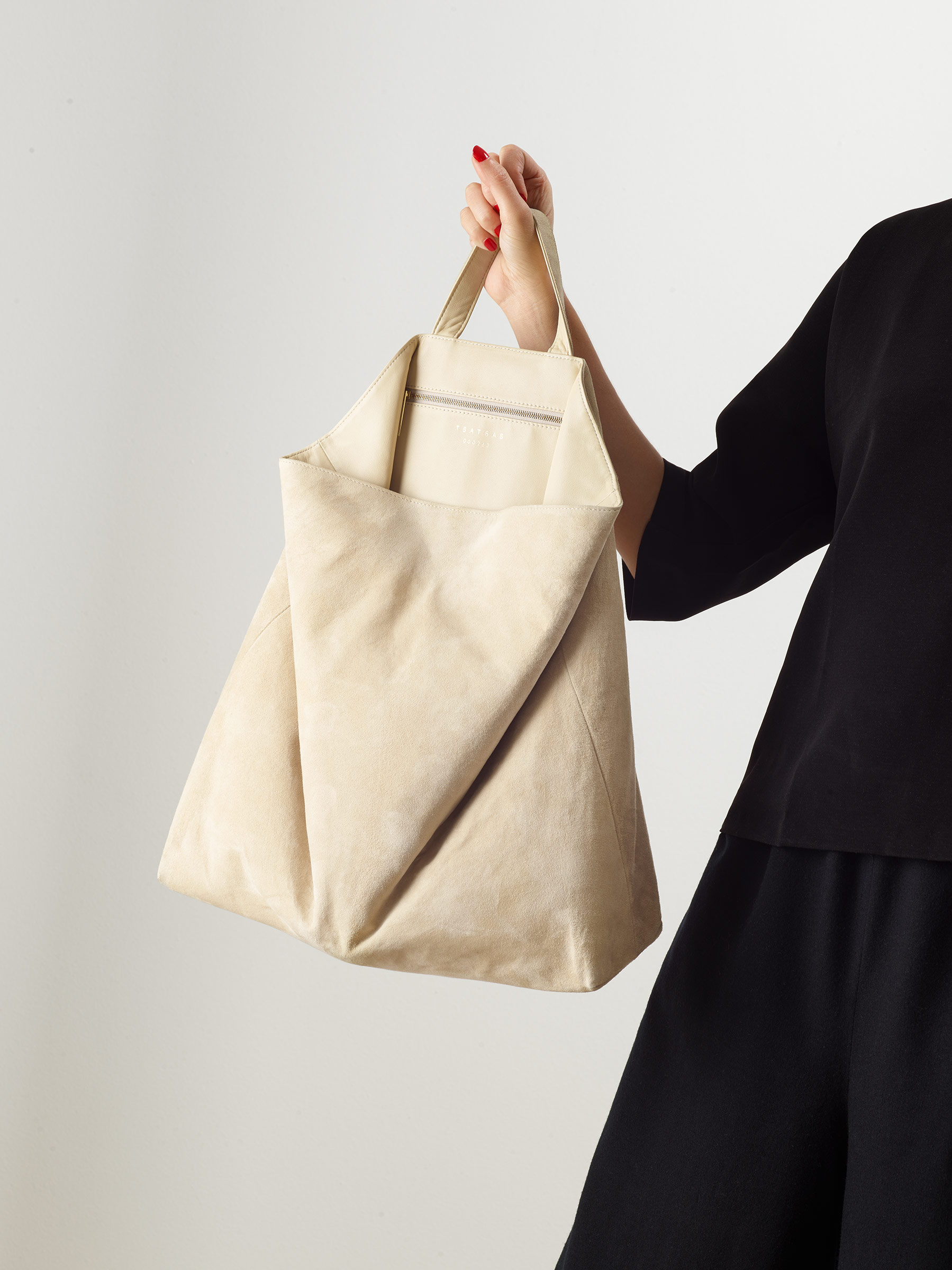 suede leather tote bag