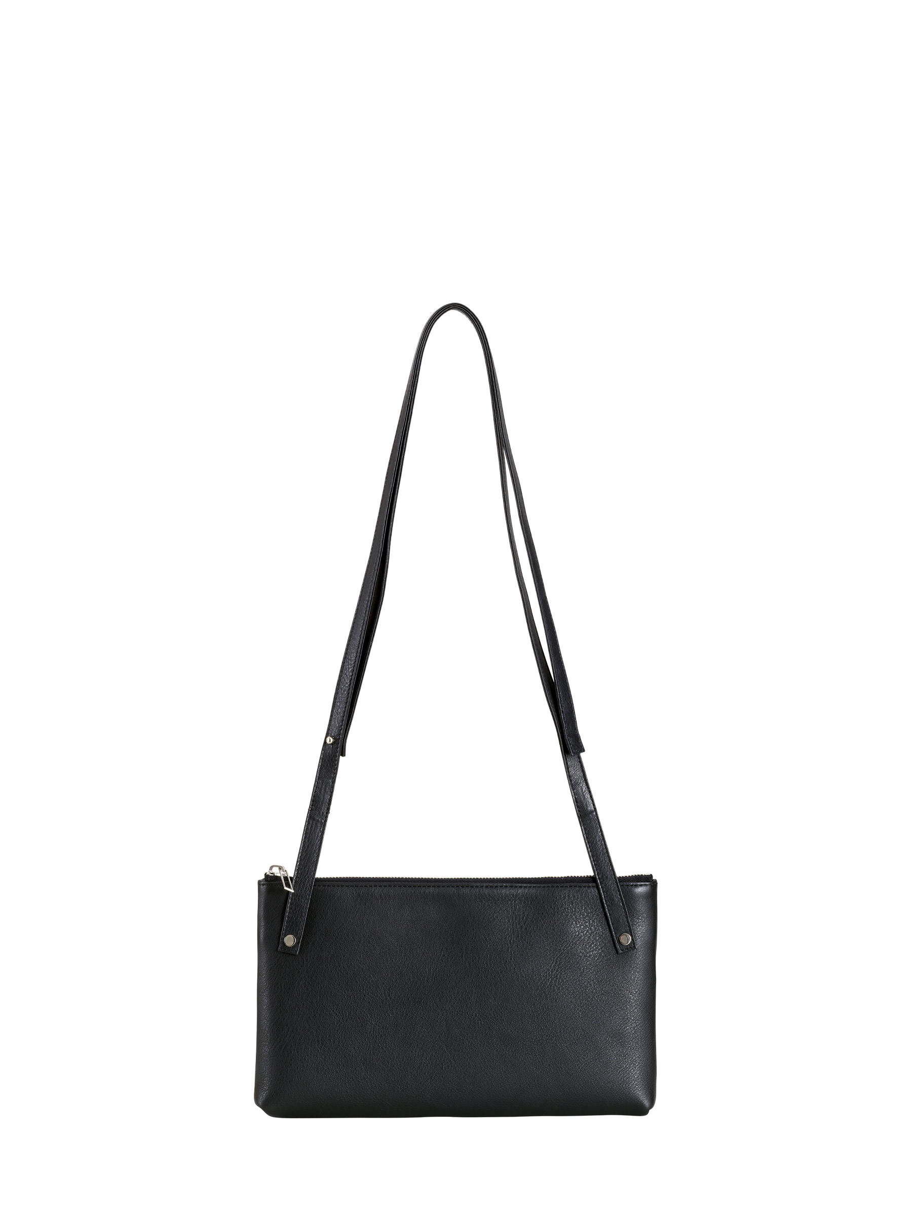 small black bag with long strap