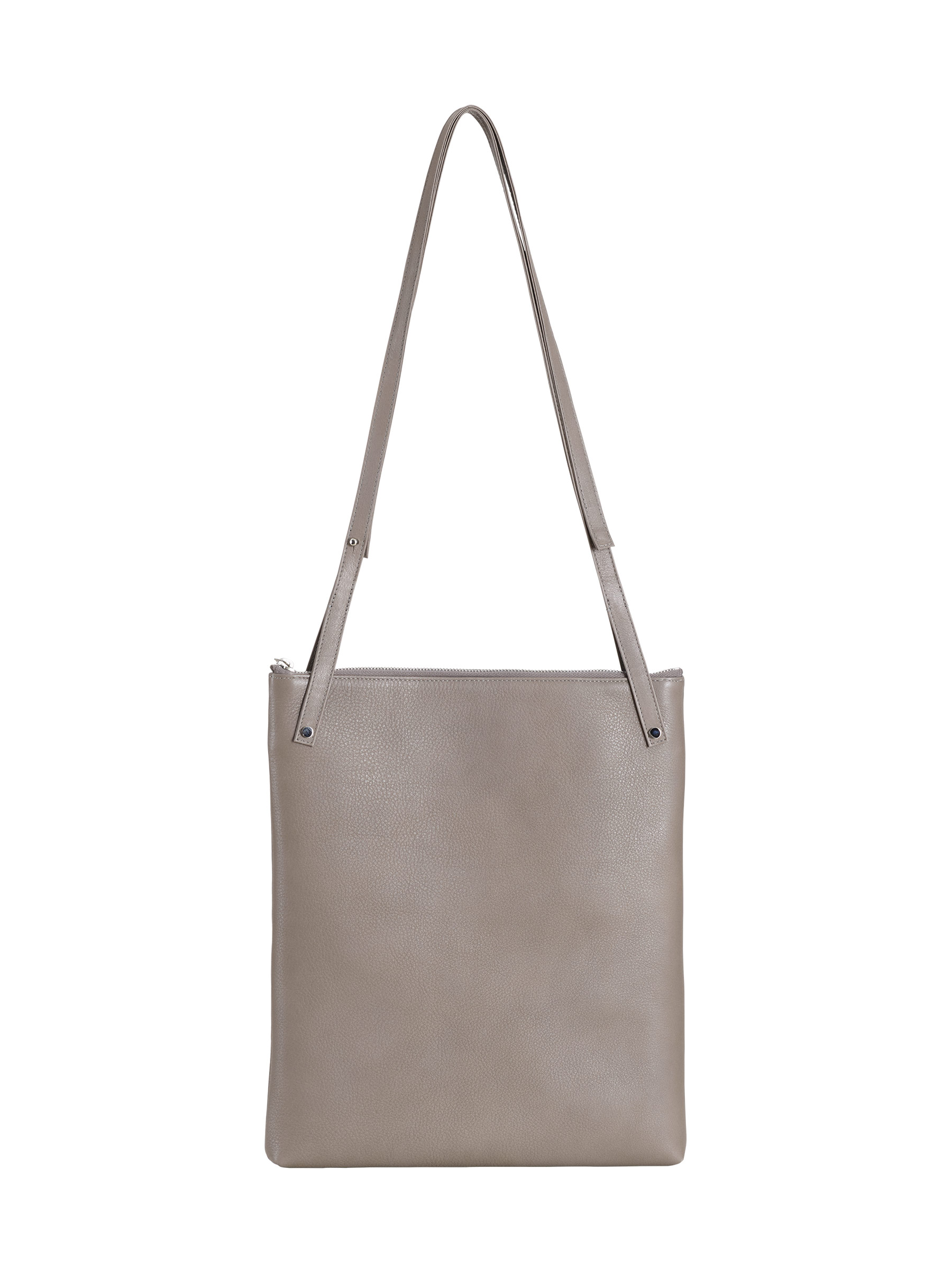KRAMER 3 shoulder bag in grey calfskin leather | TSATSAS