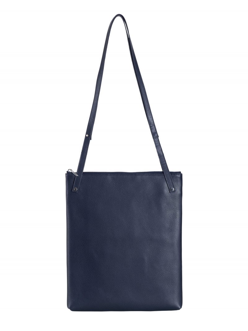 KRAMER 3 shoulder bag in navy blue calfskin leather | TSATSAS