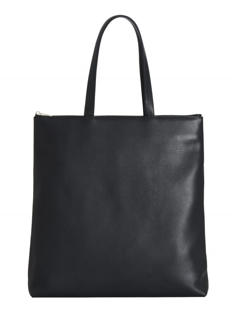 LUCID L tote bag in black calfskin leather | TSATSAS