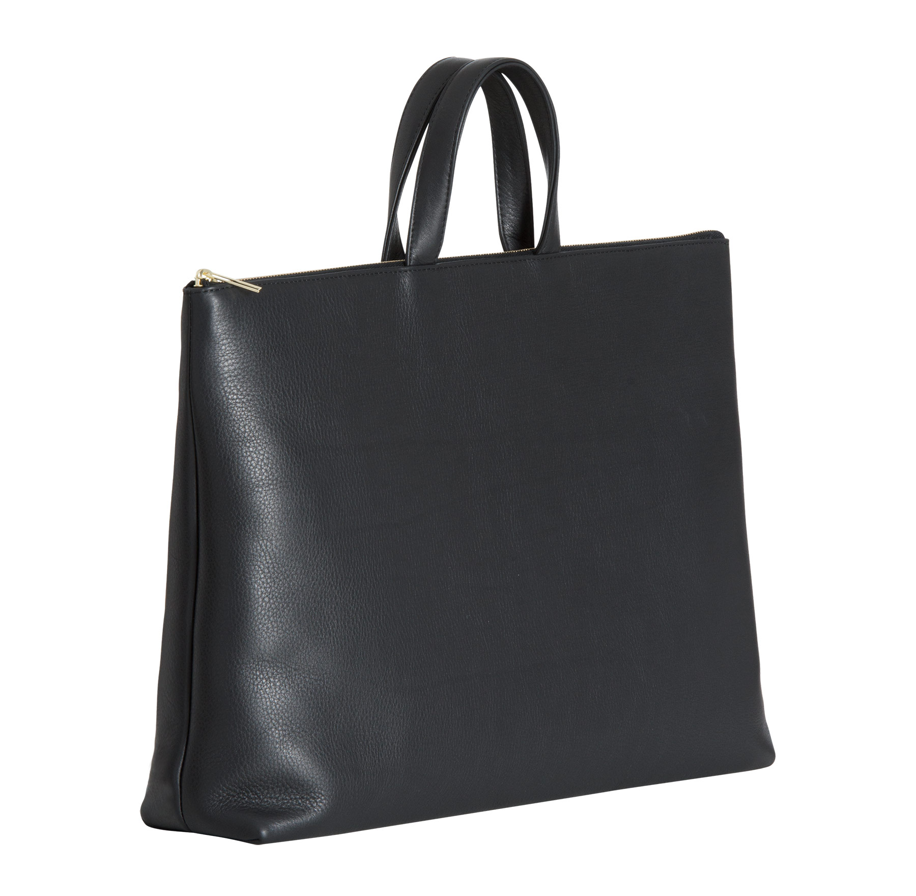 LUCID NINETY tote bag in black calfskin leather | TSATSAS