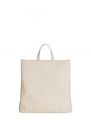 LUCID tote bag in ivory calfskin leather | TSATSAS