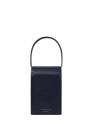 MALVA 3 handbag in navy blue calfskin leather | TSATSAS