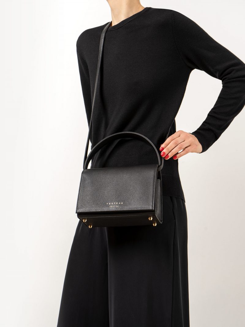 MALVA 4 handbag in black calfskin leather | TSATSAS