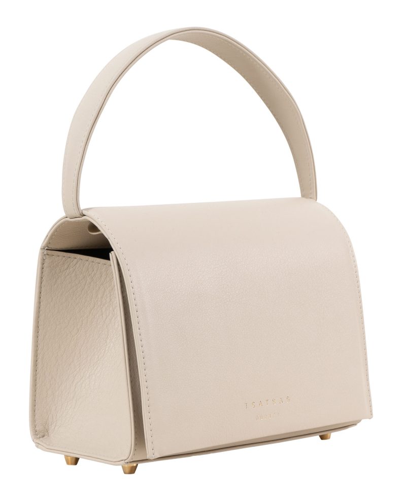 MALVA 4 handbag in ivory calfskin leather | TSATSAS