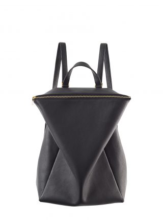 MARSH backpack in black calfskin leather | TSATSAS