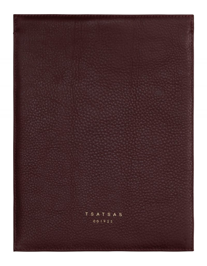 MATTER 2 case in burgundy calfskin leather | TSATSAS