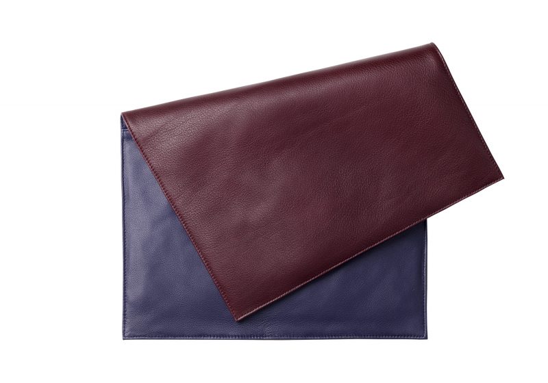 OTHER ONE pouch bag in burgundy calfskin leather | TSATSAS