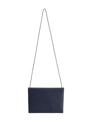 RE-OTHER shoulder bag in navy blue calfskin leather | TSATSAS