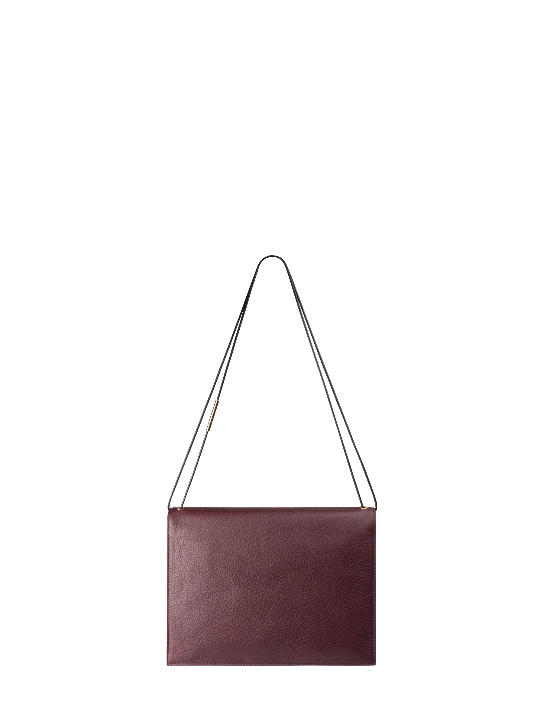 RE-OTHER shoulder bag in burgundy calfskin leather | TSATSAS