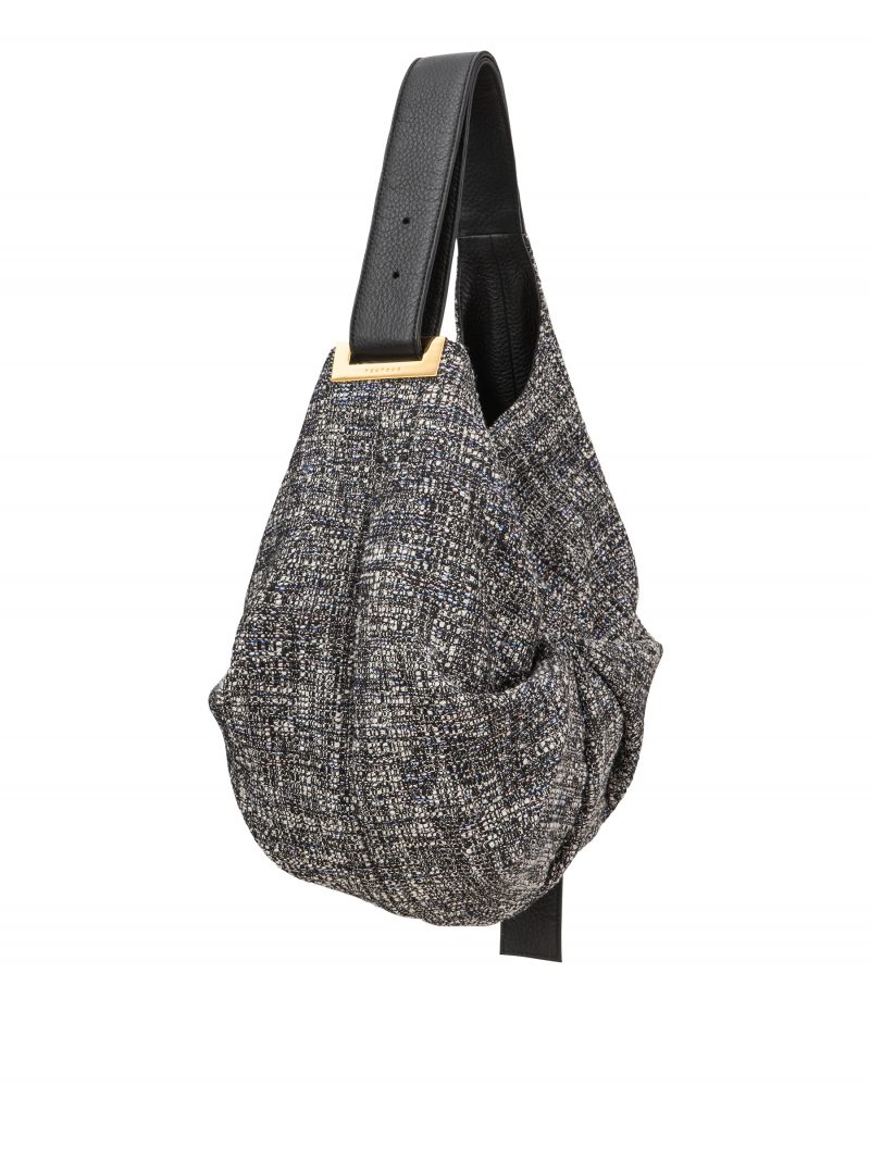SACAR S SO_FAR shoulder bag in black calfskin leather | TSATSAS