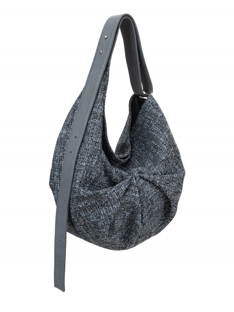 SACAR S SO_FAR shoulder bag in slate blue calfskin leather | TSATSAS