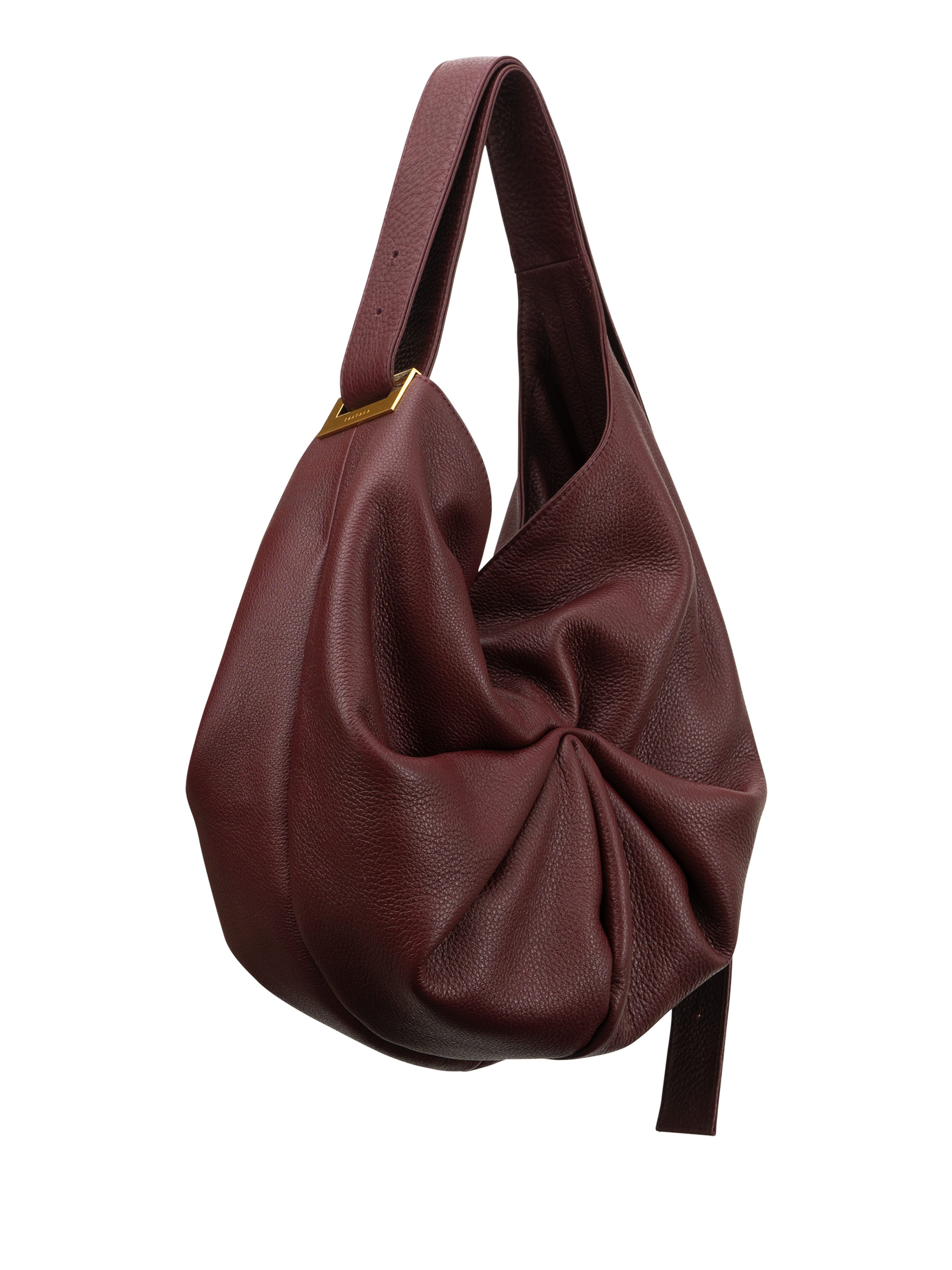 Marni Leather Hobo Large W/zip in Maroon Womens Bags Hobo bags and purses Brown 