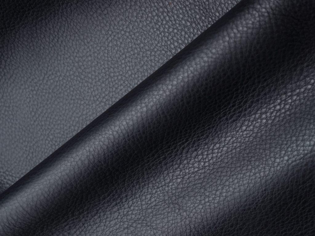 Black calfskin leather detail | TSATSAS