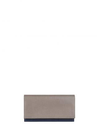 CREAM TYPE 10 wallet in grey calfskin leather | TSATSAS