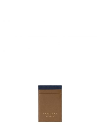 CREAM TYPE 2 card holder in olive brown calfskin leather | TSATSAS