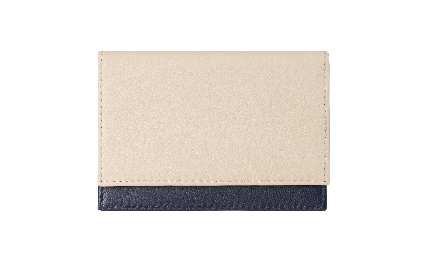 CREAM TYPE 4 business card case in ivory calfskin leather