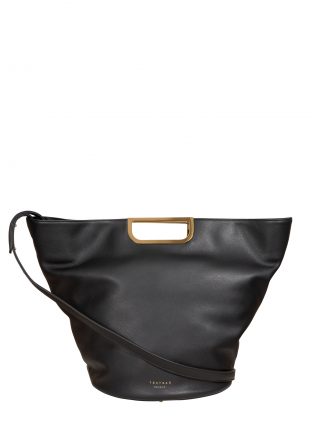ANOUK tote bag in black calfskin leather | TSATSAS