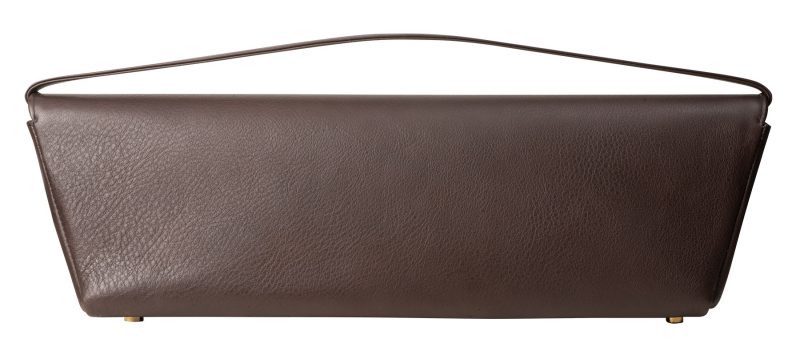 KIRAT shoulder bag in dark brown calfskin leather | TSATSAS