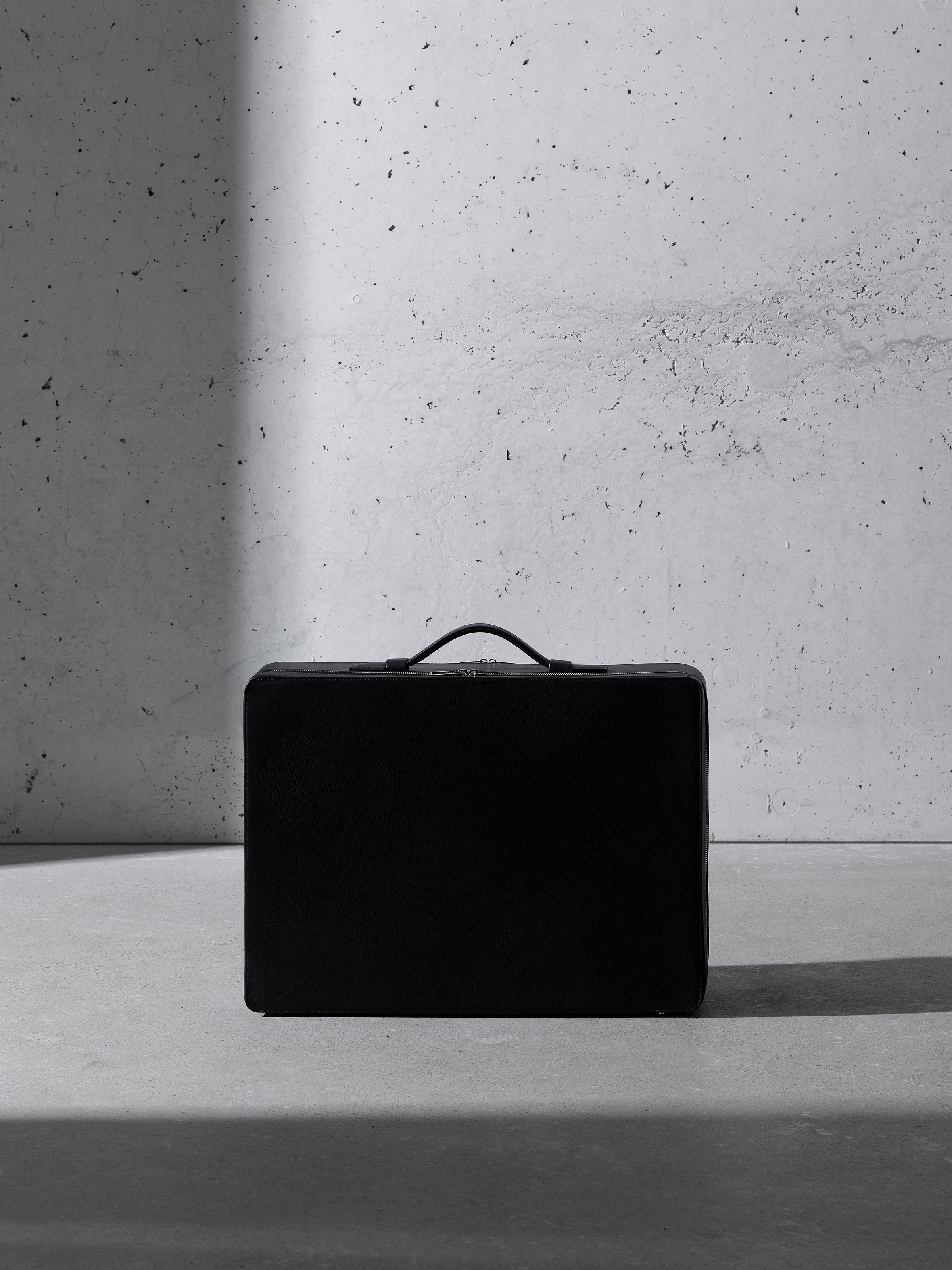 Suit Case Travel Suitcase In Black, Leather Suit Case