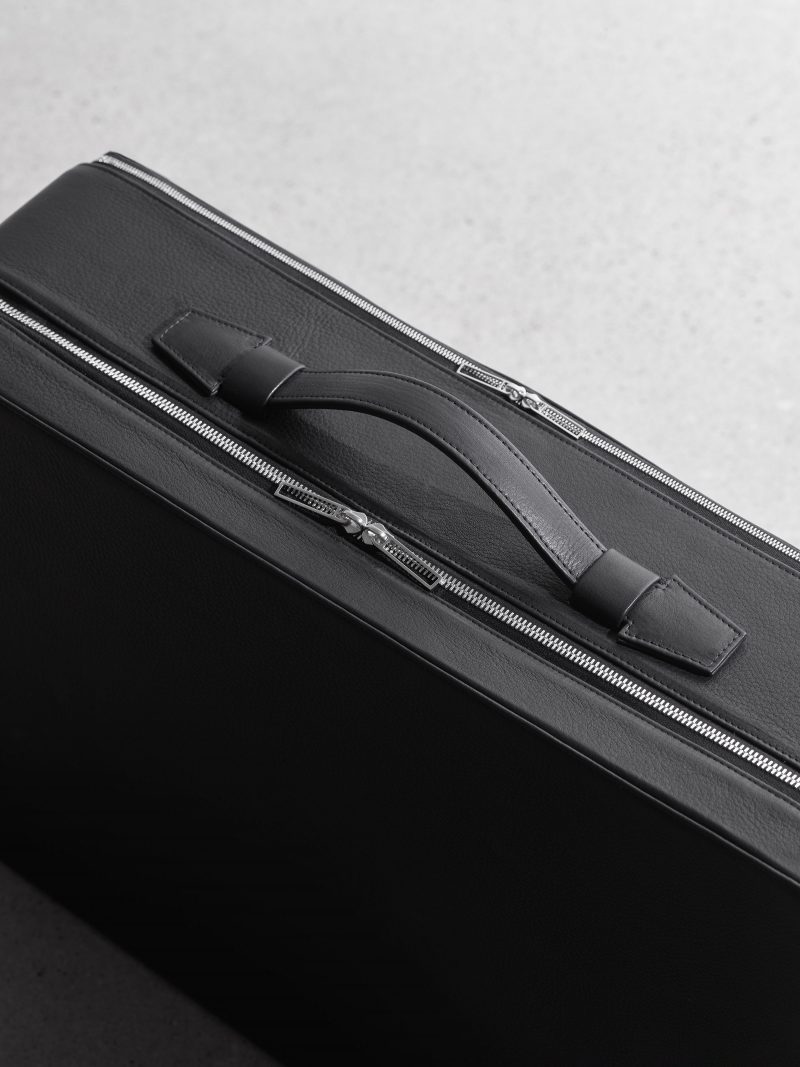 SUIT-CASE — suitcase in black calfskin leather | TSATSAS