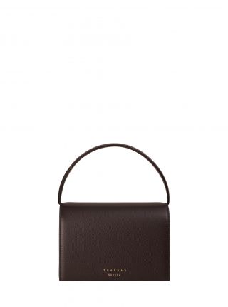 MALVA 4 hand bag in dark brown calfskin leather | TSATSAS