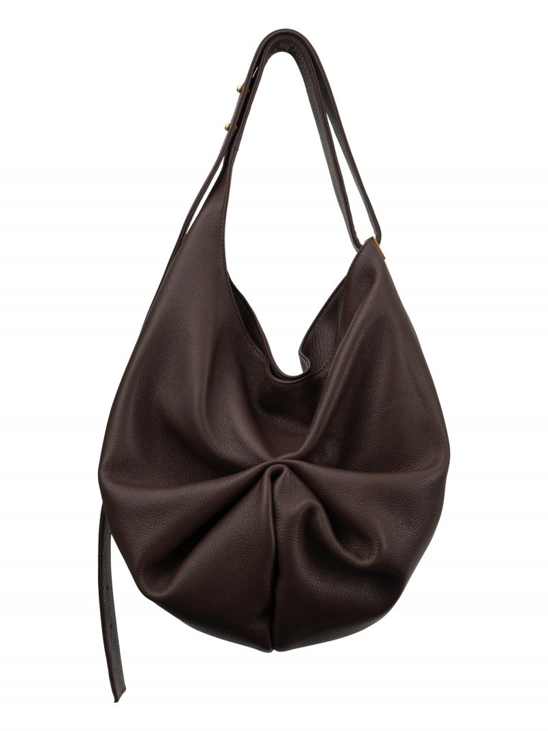 SACAR S shoulder bag in dark brown calfskin leather | TSATSAS