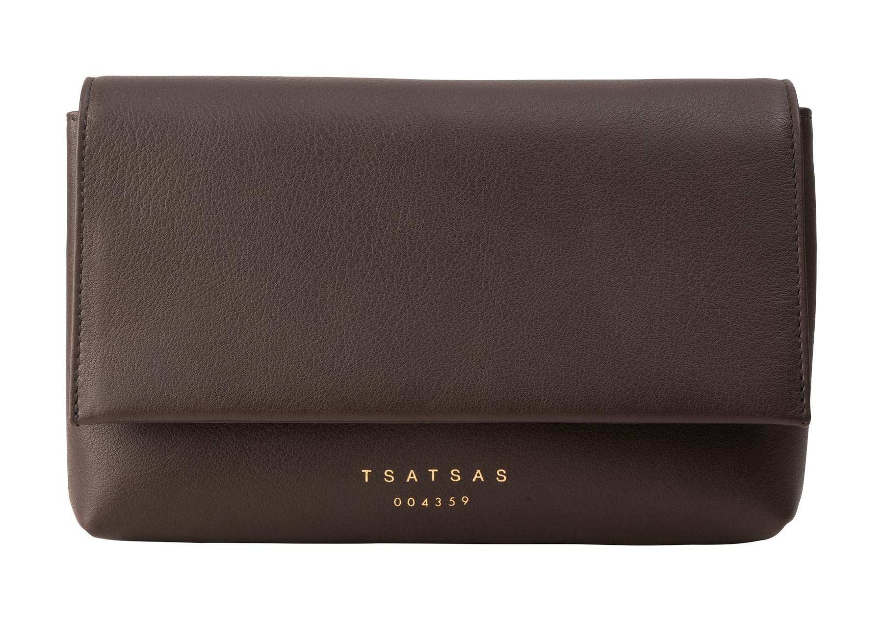 SOMA belt bag in dark brown calfskin leather | TSATSAS