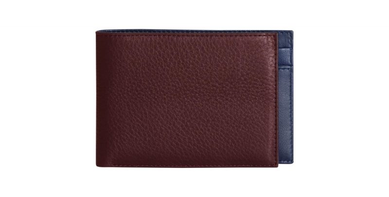 CREAM TYPE 6 wallet in burgundy calfskin leather | TSATSAS
