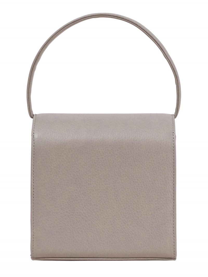 MALVA 2 top handle bag in grey calfskin leather | TSATSAS