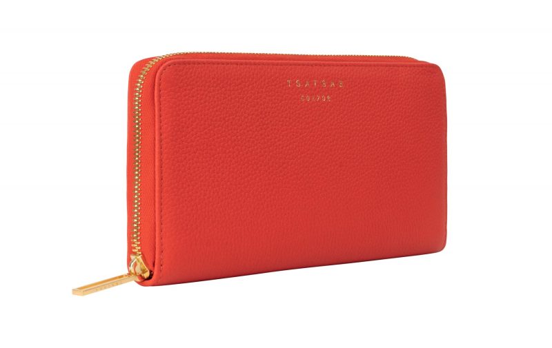 KOBO 2 wallet in bright red calfskin leather | TSATSAS