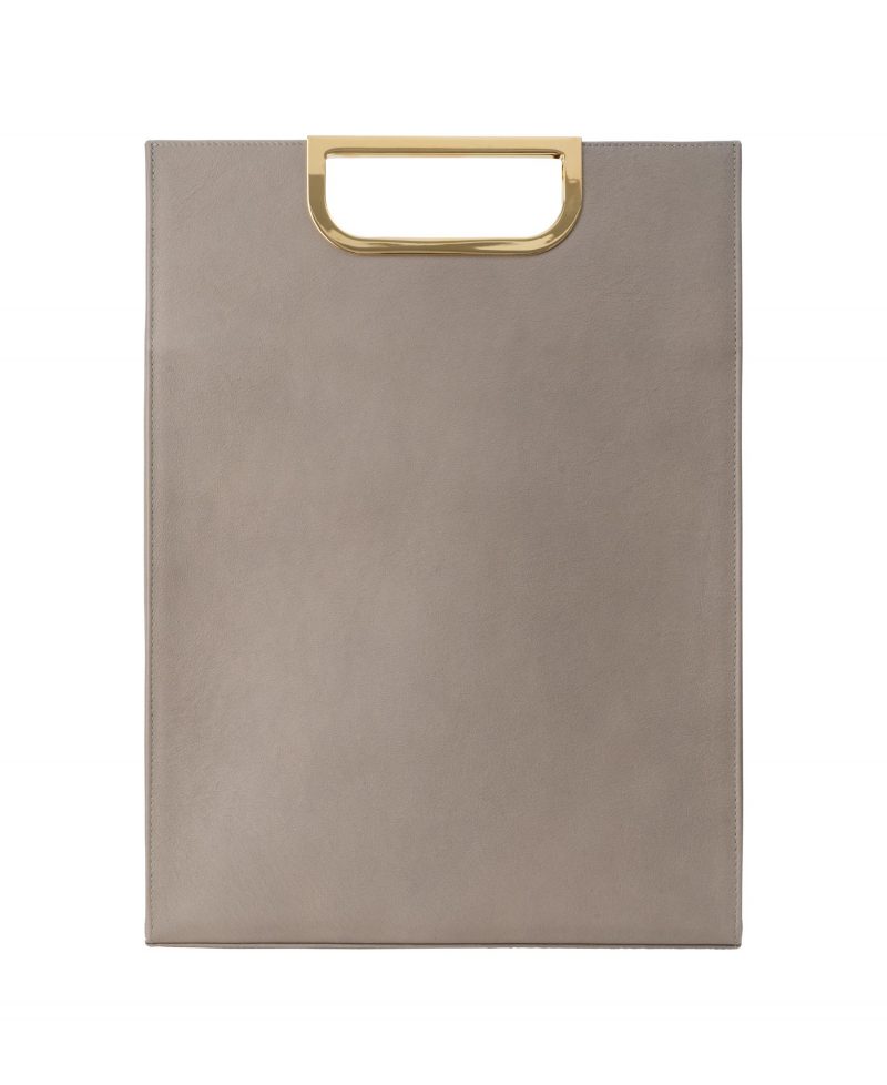 SOODEN handbag in grey calfskin leather | TSATSAS