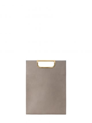 SOODEN handbag in grey calfskin leather | TSATSAS
