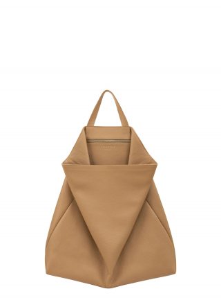 FLUKE tote bag in cashew calfskin leather | TSATSAS