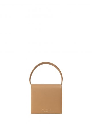 MALVA 2 top handle bag in cashew calfskin leather | TSATSAS