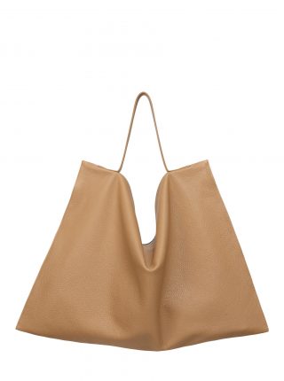 NATHAN shoulder bag in cashew calfskin leather | TSATSAS
