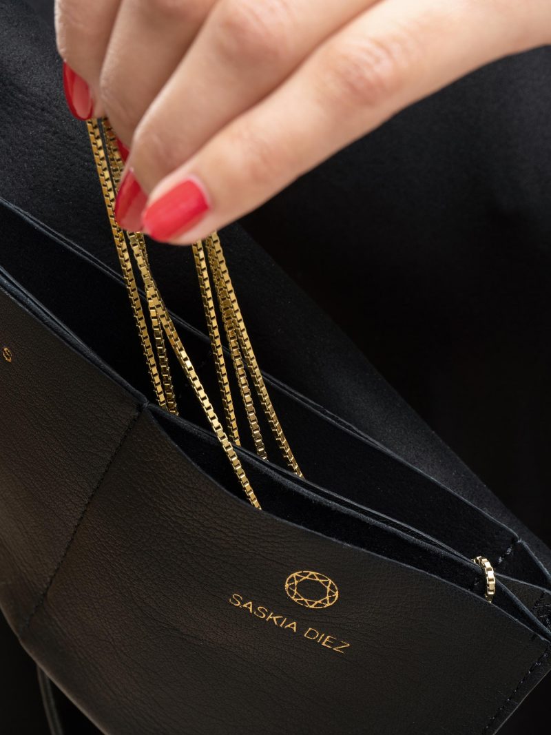 ÉTUI 2 jewellery case in black lamb nappa leather | TSATSAS AND SASKIA DIEZ