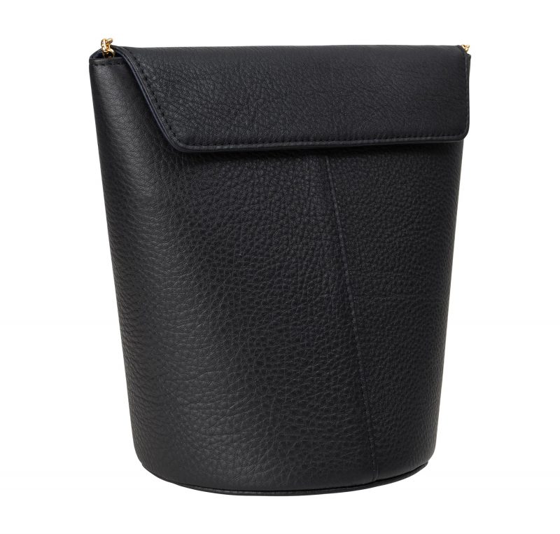 OLIVE shoulder bag in black calfskin leather | TSATSAS