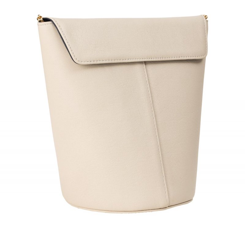 OLIVE shoulder bag in ivory calfskin leather | TSATSAS