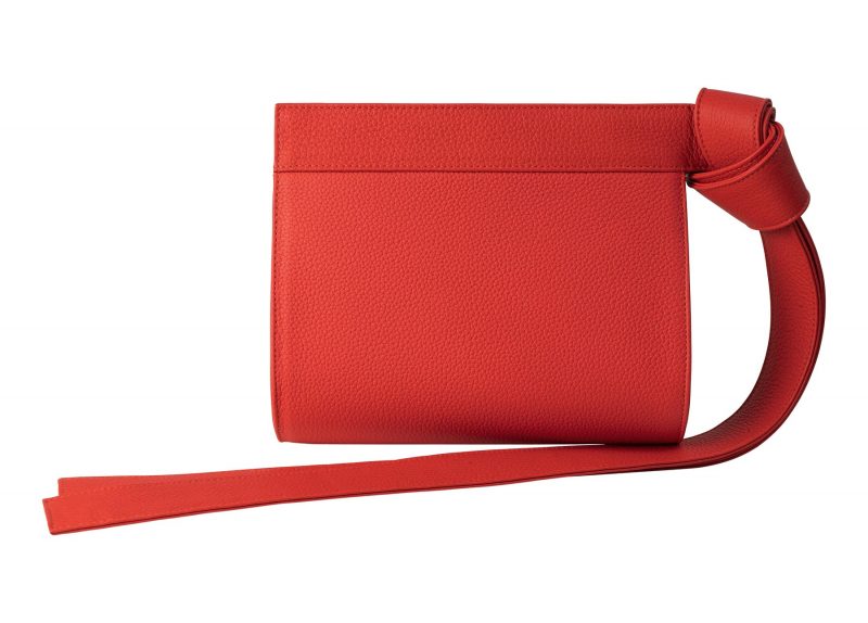TAPE XS clutch bag in bright red calfskin leather | TSATSAS