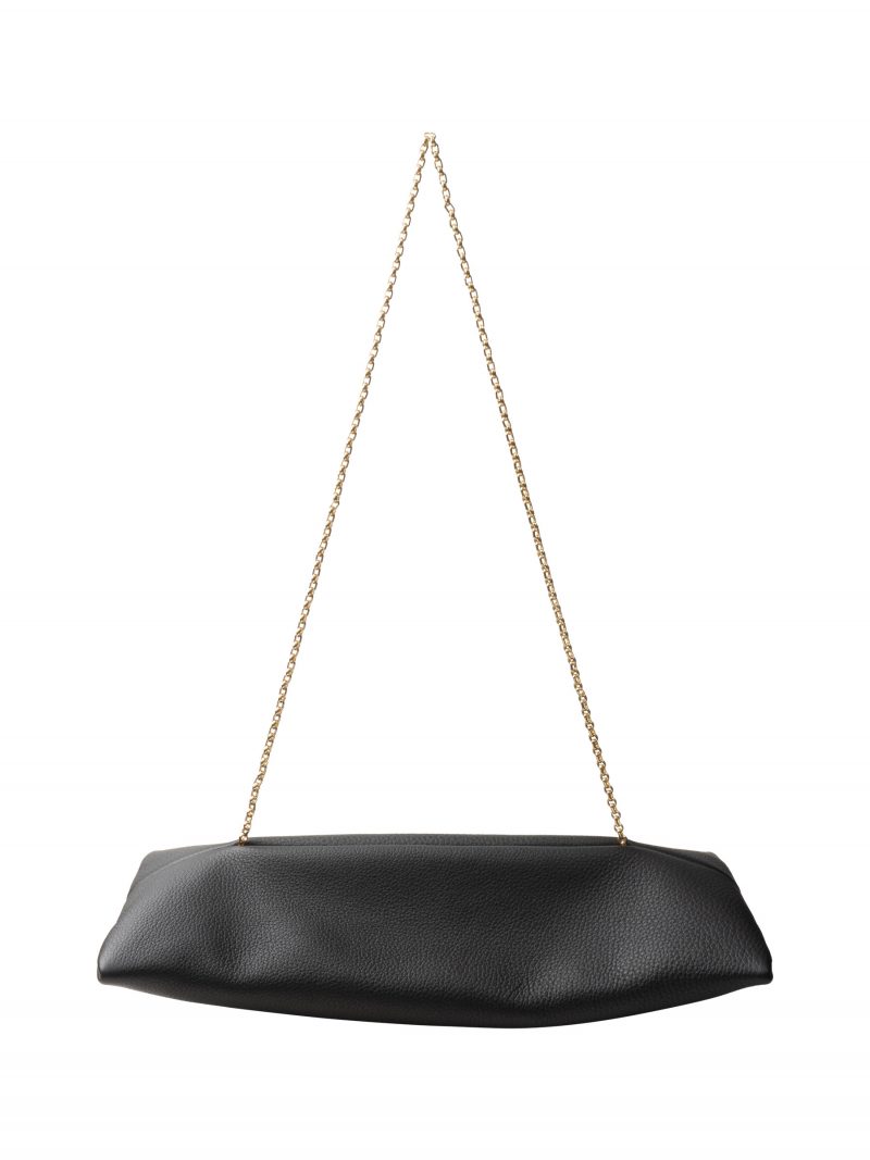 ANVIL shoulder bag in black calfskin leather | TSATSAS