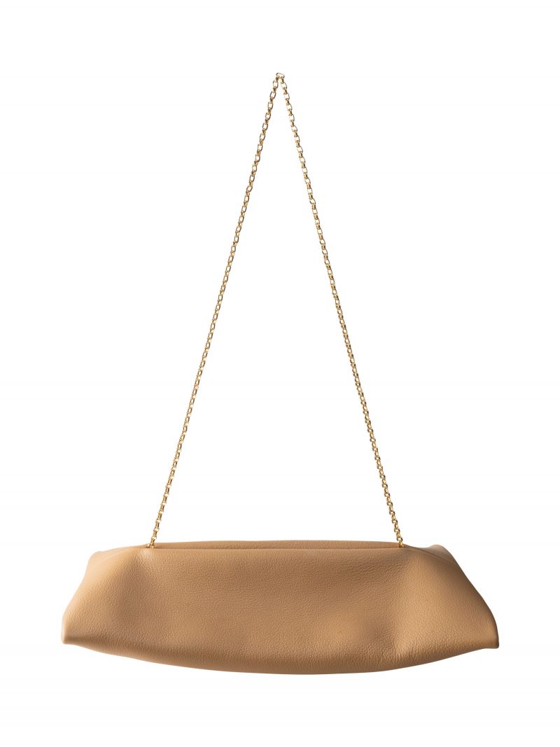 ANVIL shoulder bag in cashew calfskin leather | TSATSAS