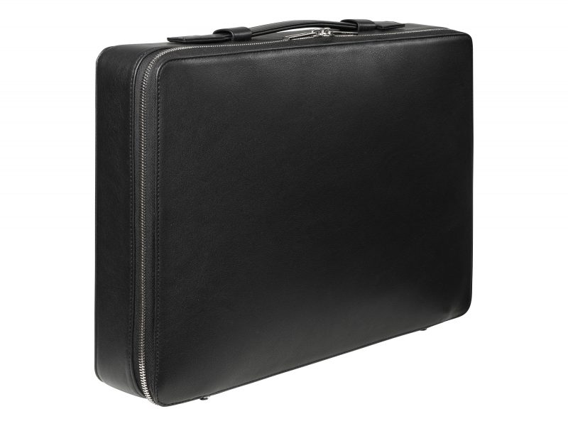 BRIEF-CASE — briefcase in black calfskin leather | TSATSAS and David Chipperfield