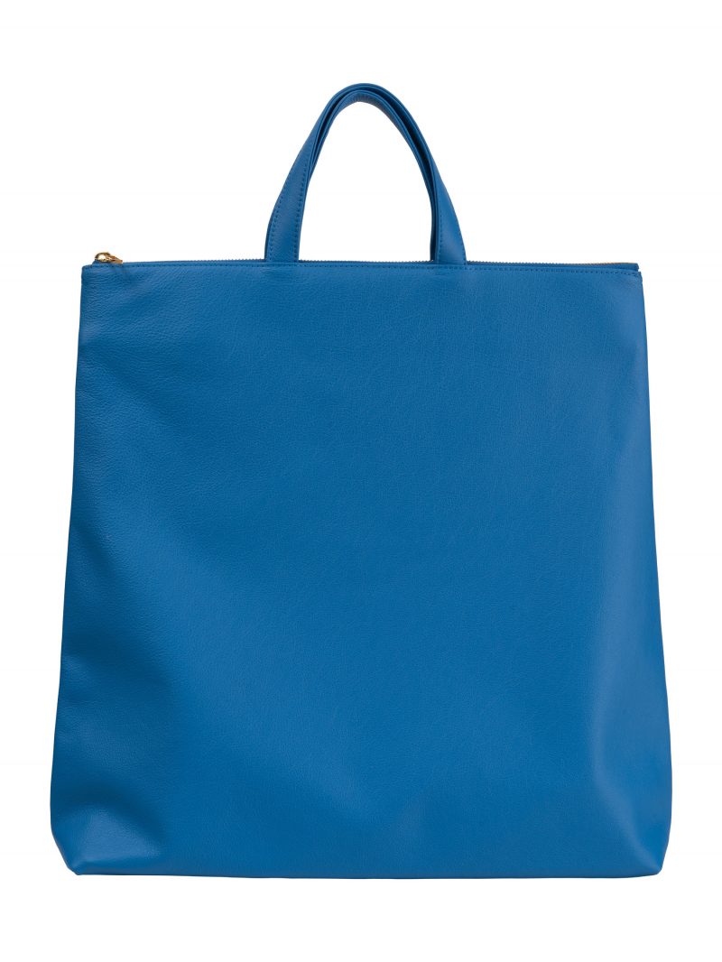 LUCID tote bag in azure calfskin leather | TSATSAS
